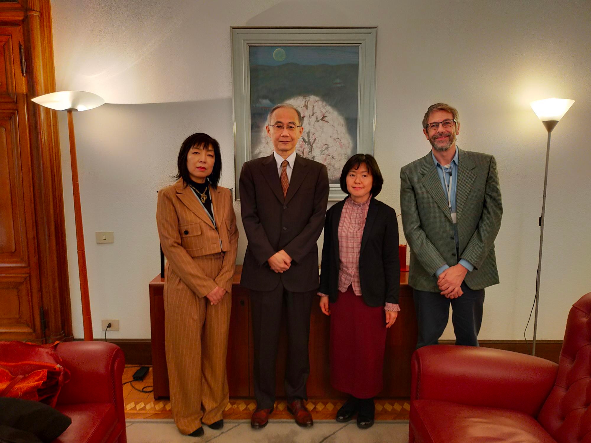小林総領事のマッツォッキ東洋美術館館長及び文化協会「DEAI」代表との面会